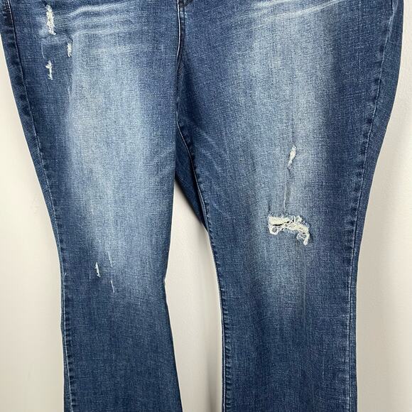 Democracy AbSolution Jeans Plus Size 24W Blue Bootcut High Rise Itty Bitty Boot - Picture 6 of 10